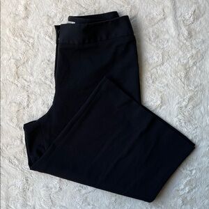 Investments Black Cropped Pants Wide Legs Size 8